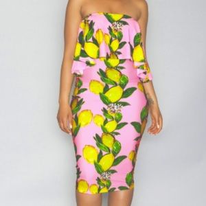 Lemon Bodycon dress * WORN ONCE *